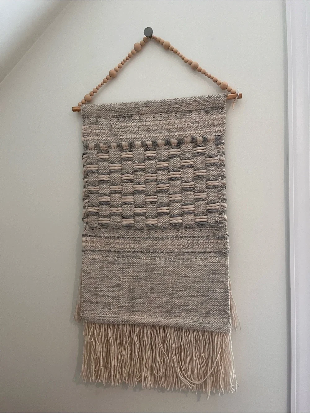 Surya Cordoba Handwoven Neutral Macrame Wall Hanging - Beige & Gray